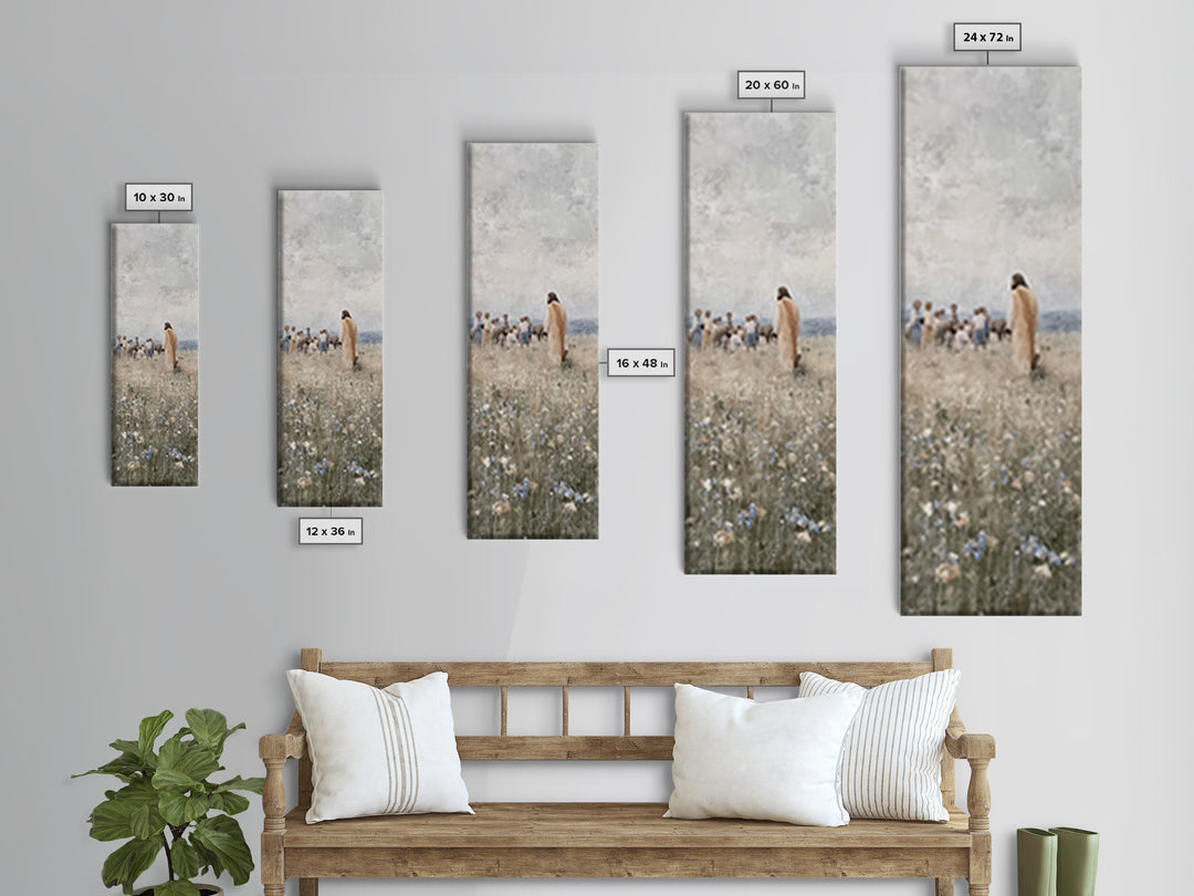 Teaching Of Peace | Framed Canvas Print | Jesus Art Print | Christian Wall Art | Christian Art Canvas | Tall Skinny Art Print | Christian A