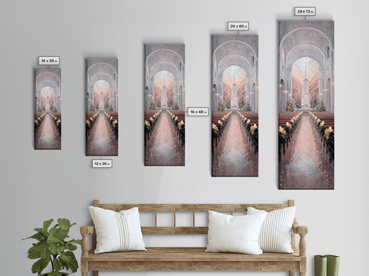 Golden Advent Glow – Framed Canvas Print – Skinny Art – Christian Christmas Art – Christian Art Canvas – Christian Wall Art – Christmas Art