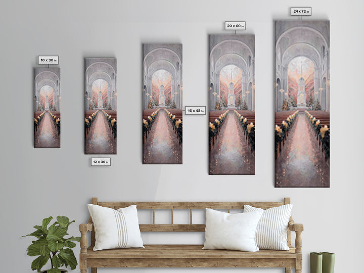 Golden Advent Glow – Framed Canvas Print – Skinny Art – Christian Christmas Art – Christian Art Canvas – Christian Wall Art – Christmas Art
