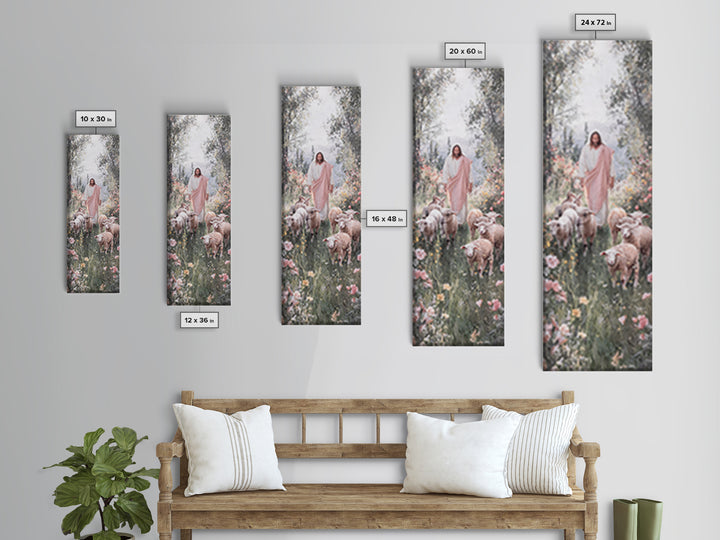 Garden Of Mercy | Framed Canvas Print | Christian Art Work | Jesus Painting | Narrow Art | Christian Christmas Art | Christian Decor