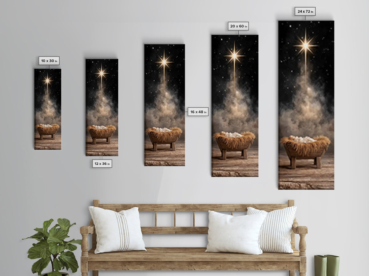 Guiding Star Promise – Framed Canvas Print – Christmas Art – Jesus Painting – Christian Art Canvas – Christian Christmas Art – Bible Art –
