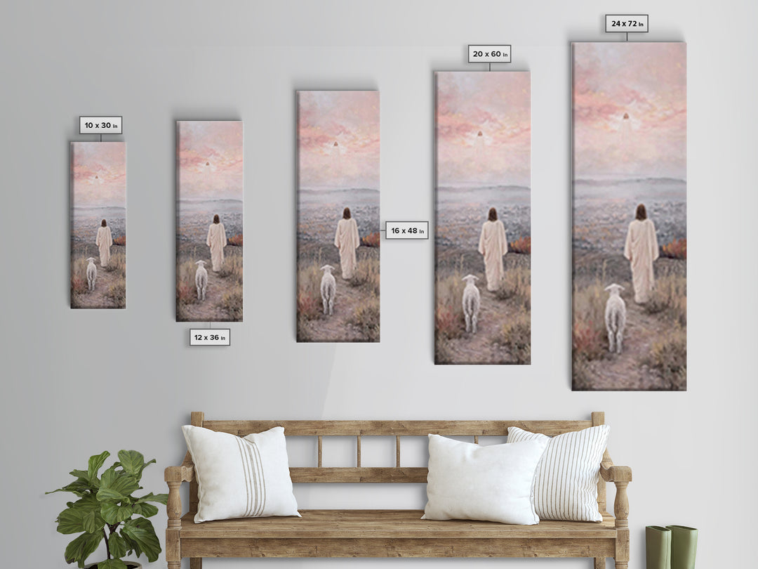 The Shepherd’s Path – Framed Canvas Print – Bible Art – Christian Wall Art – Jesus Painting – Christian Christmas Art – Christian Art Canva