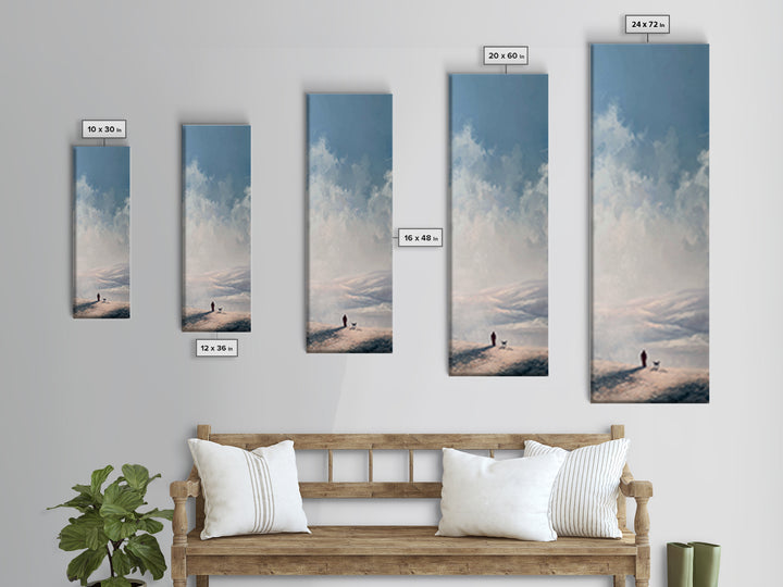 Heavenlit Journey | Framed Canvas Print | Tall Narrow Wall Art | Christian Paintings | Jesus Canvas Art | Christian Decor | Christmas Wall