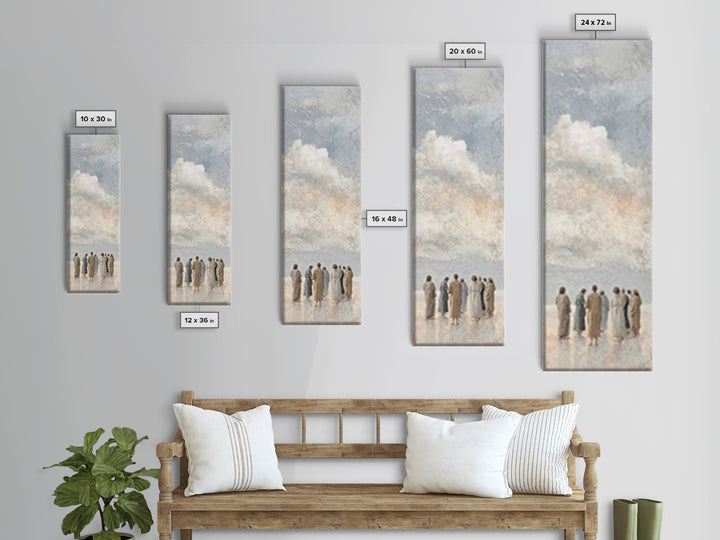 Gathered In Light – Framed Canvas Print – Tall Skinny Art Print – Christian Art Canvas – Christian Wall Art – Jesus Painting – Christian Ch