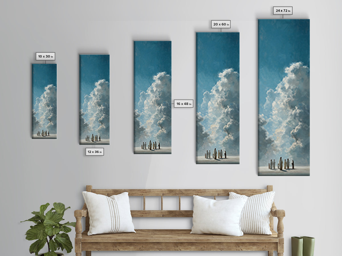 Celestial Gathering – Framed Canvas Print – Tall Narrow Wall Art – Christian Art Canvas – Christian Wall Art – Jesus Painting – Christian C