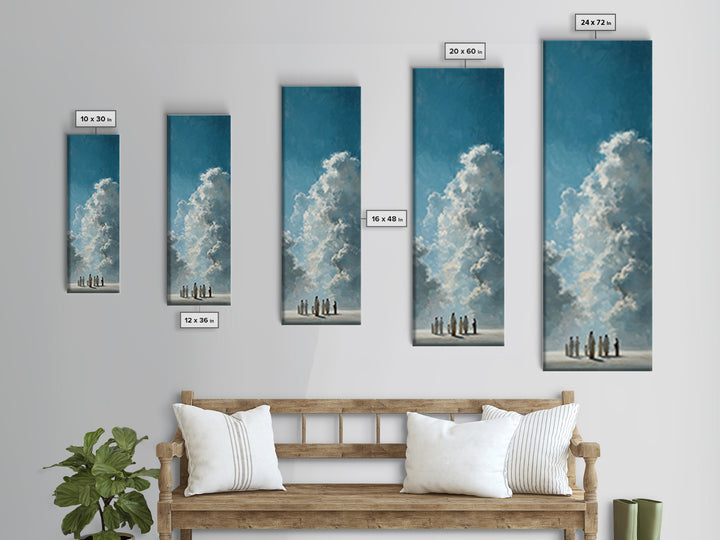 Celestial Gathering – Framed Canvas Print – Tall Narrow Wall Art – Christian Art Canvas – Christian Wall Art – Jesus Painting – Christian C