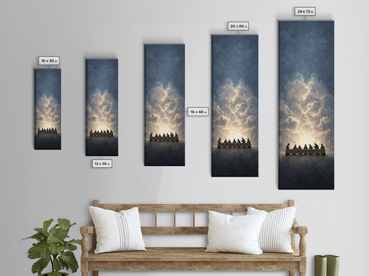 Upper Room Glory – Framed Canvas Print – Narrow Art – Christian Art Canvas – Christian Wall Art – Jesus Painting – Christian Christmas