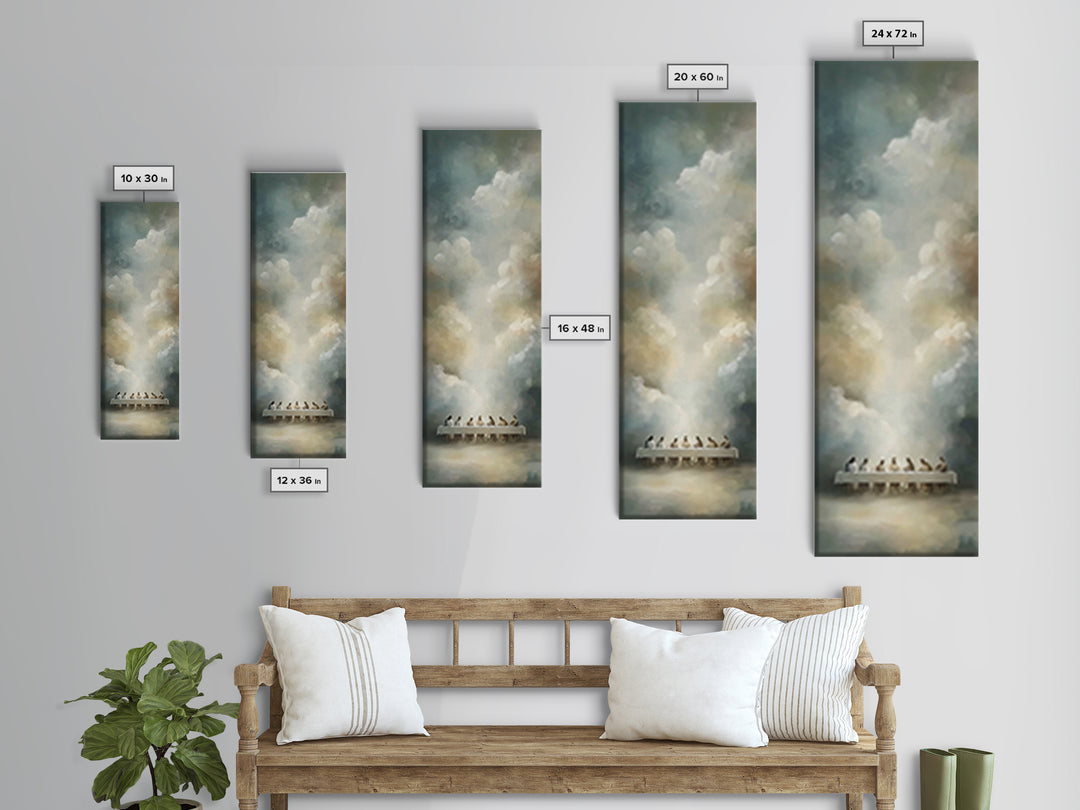 Radiant Supper – Framed Canvas Print – Tall Skinny Art Print – Christian Wall Art – Christian Art Canvas – Jesus Painting – Christmas Art
