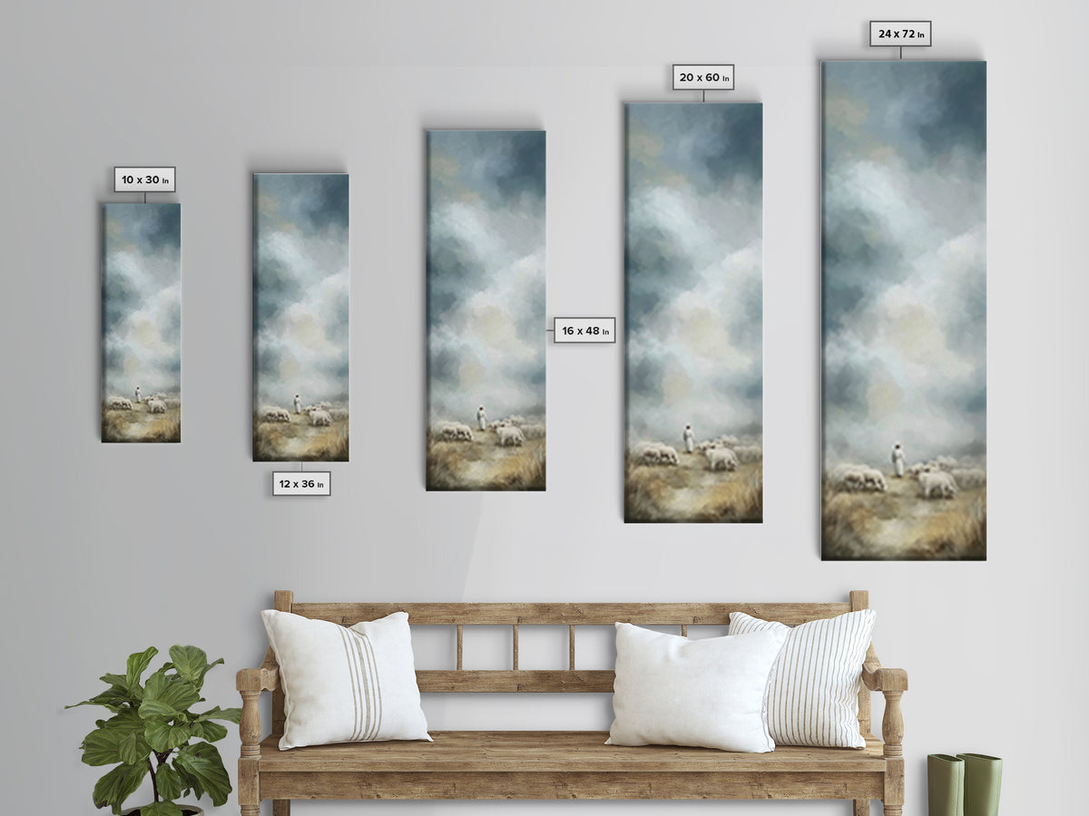 Field Of Mercy – Framed Canvas Print – Narrow Art – Christian Art Canvas – Christian Wall Art – Christian Painting – Christian Christmas Ar