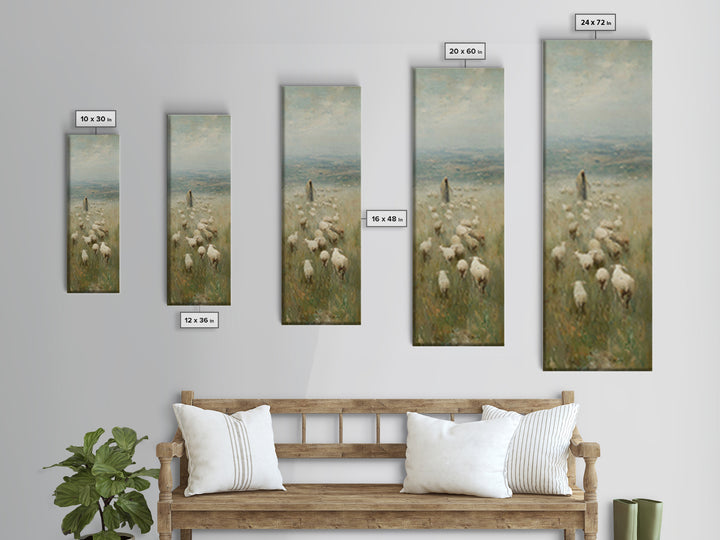 Hills Of Mercy - Framed Canvas Print - Christian Art Canvas - Jesus Painting - Christian Wall Art - Narrow Art - Christian Christmas Art