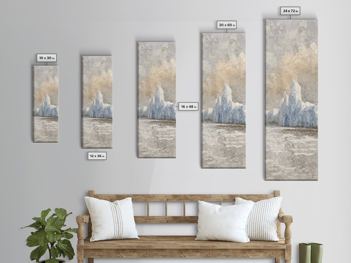 Iceberg Of Wonder | Framed Canvas Print | Christian Art | Christian Wall Art | Christian Art Canvas | Narrow Art | Christmas Art