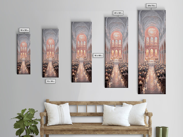Advent Sanctuary Glow – Framed Canvas Print – Skinny Art – Christian Art Canvas – Christmas Wall Art – Christian Decor – Christian Art Prin