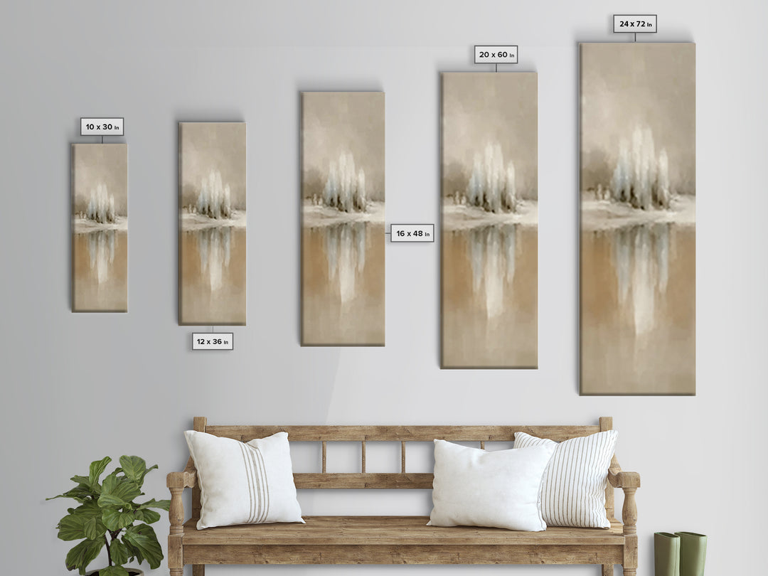 Winter Crystal Peaks - Framed Canvas Print - Christian Art Canvas - Christian Wall Art - Christmas Art - Skinny Art - Christian Christmas A