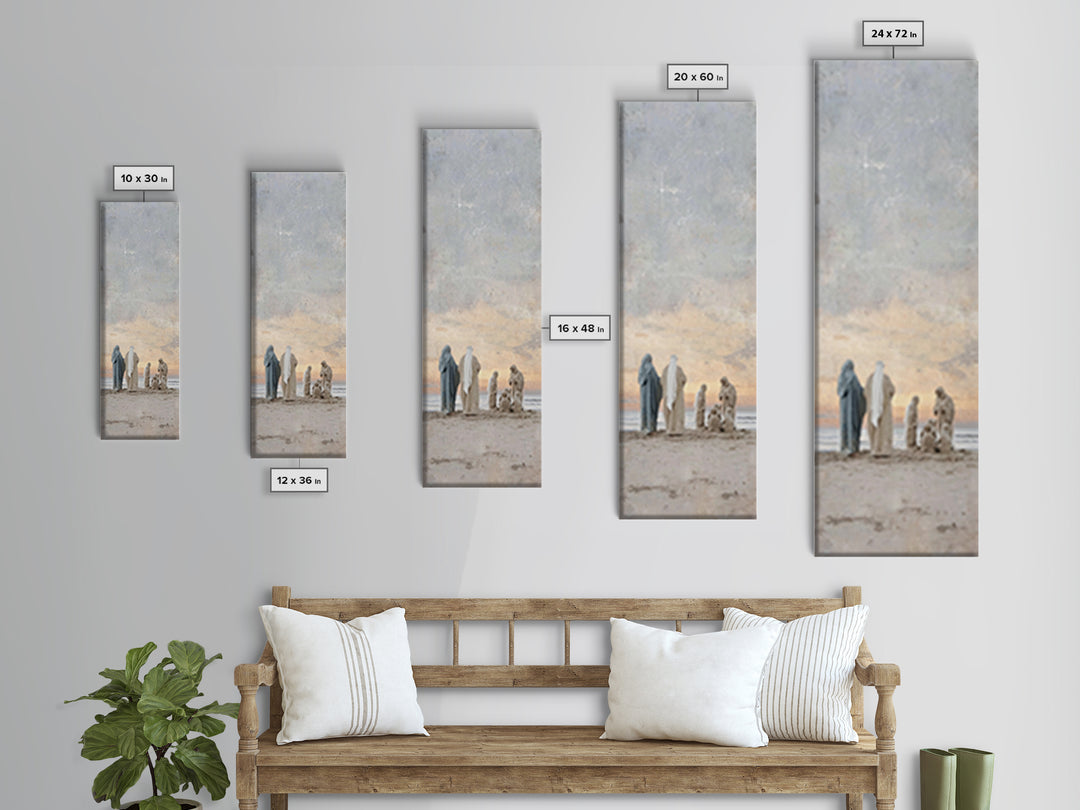 Soft Bethlehem Light – Framed Canvas Print – Tall Narrow Wall Art – Christian Art Prints – Christian Christmas Art – Jesus Painting