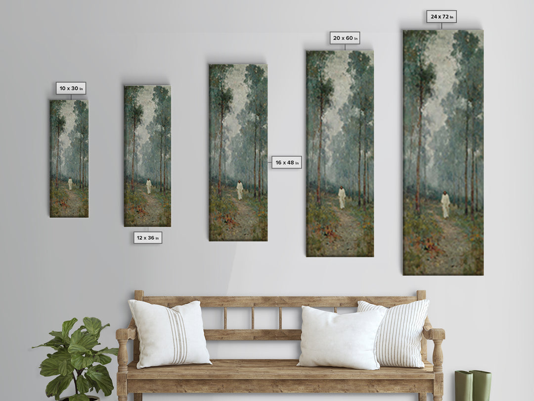 Morning Hope Trail | Framed Canvas Print | Christian Art | Christian Art Canvas | Narrow Art | Jesus Painting | Christian Christmas Art