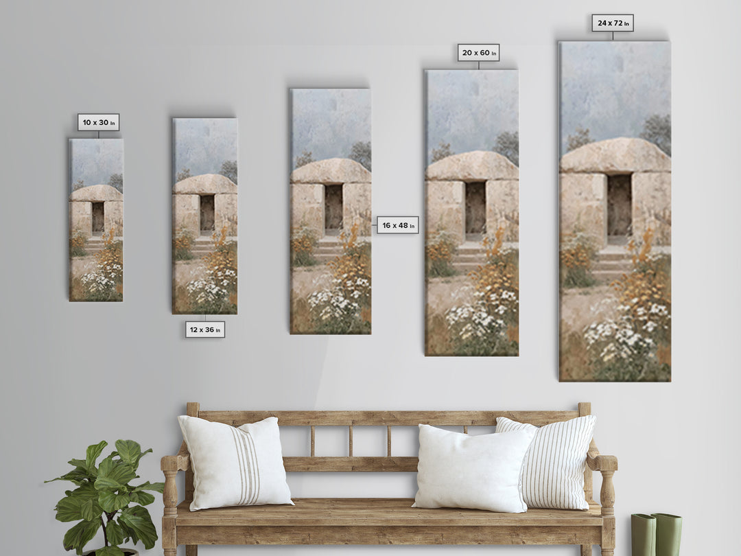 Open Tomb Glory – Framed Canvas Print – Christian Wall Art – Christian Christmas Art – Jesus Painting – Skinny Art – Christian Art Canvas