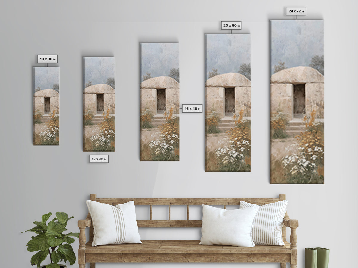 Open Tomb Glory – Framed Canvas Print – Christian Wall Art – Christian Christmas Art – Jesus Painting – Skinny Art – Christian Art Canvas