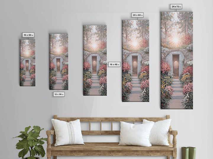 Empty Stone Light – Framed Canvas Print – Christian Art Canvas – Narrow Art – Christian Wall Art – Jesus Painting – Christian Christmas Art