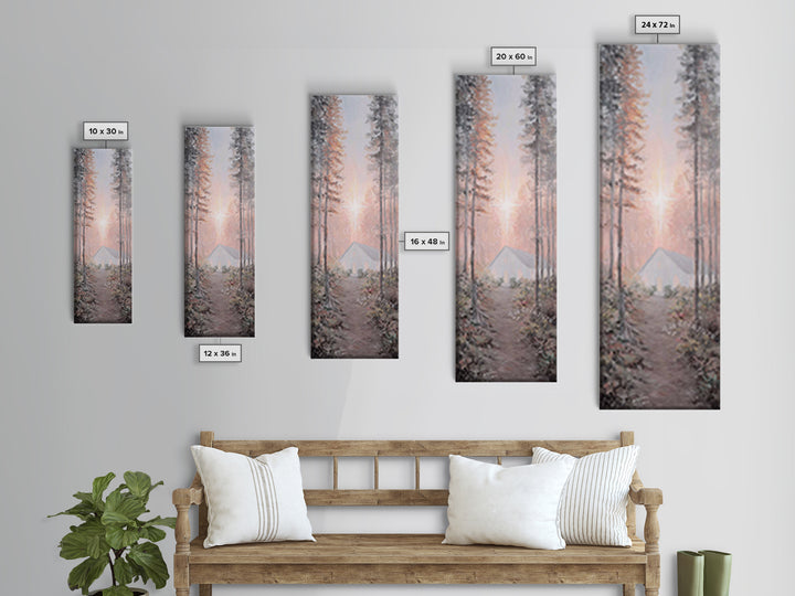 Forest Chapel Light – Framed Canvas Print – Christian Wall Art – Christian Art Canvas – Tall Narrow Wall Art – Modern Christian Art – Chris