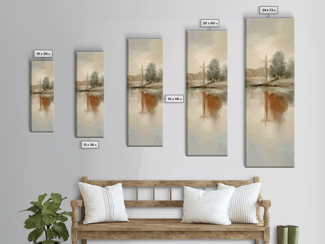 Mist Of Redemption – Framed Canvas Print – Christian Wall Art – Abstract Christian Art – Skinny Art – Christian Art Canvas – Christian Gift