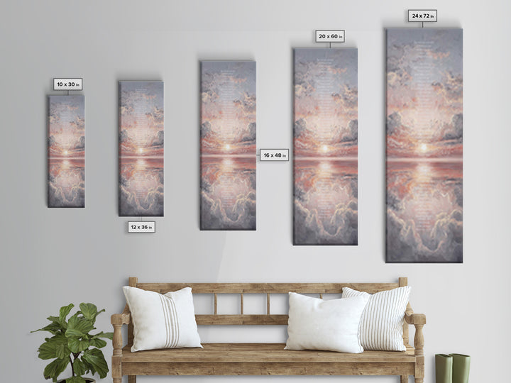 River Of Peace – Framed Canvas Print – Tall Narrow Wall Art – Minimalist Christian Art – Christian Art Canvas – Christian Gift – Christian