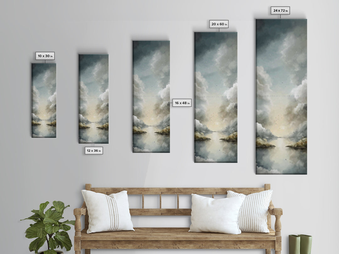 Heavenly Ascent – Framed Canvas Print – Skinny Art – Christian Wall Art – Abstract Christian Art – Christian Art Canvas – Christian Art Pri