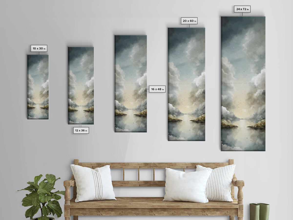 Heavenly Ascent – Framed Canvas Print – Skinny Art – Christian Wall Art – Abstract Christian Art – Christian Art Canvas – Christian Art Pri