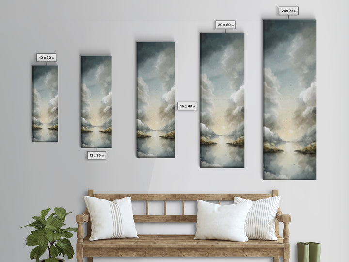 Heavenly Ascent – Framed Canvas Print – Skinny Art – Christian Wall Art – Abstract Christian Art – Christian Art Canvas – Christian Art Pri