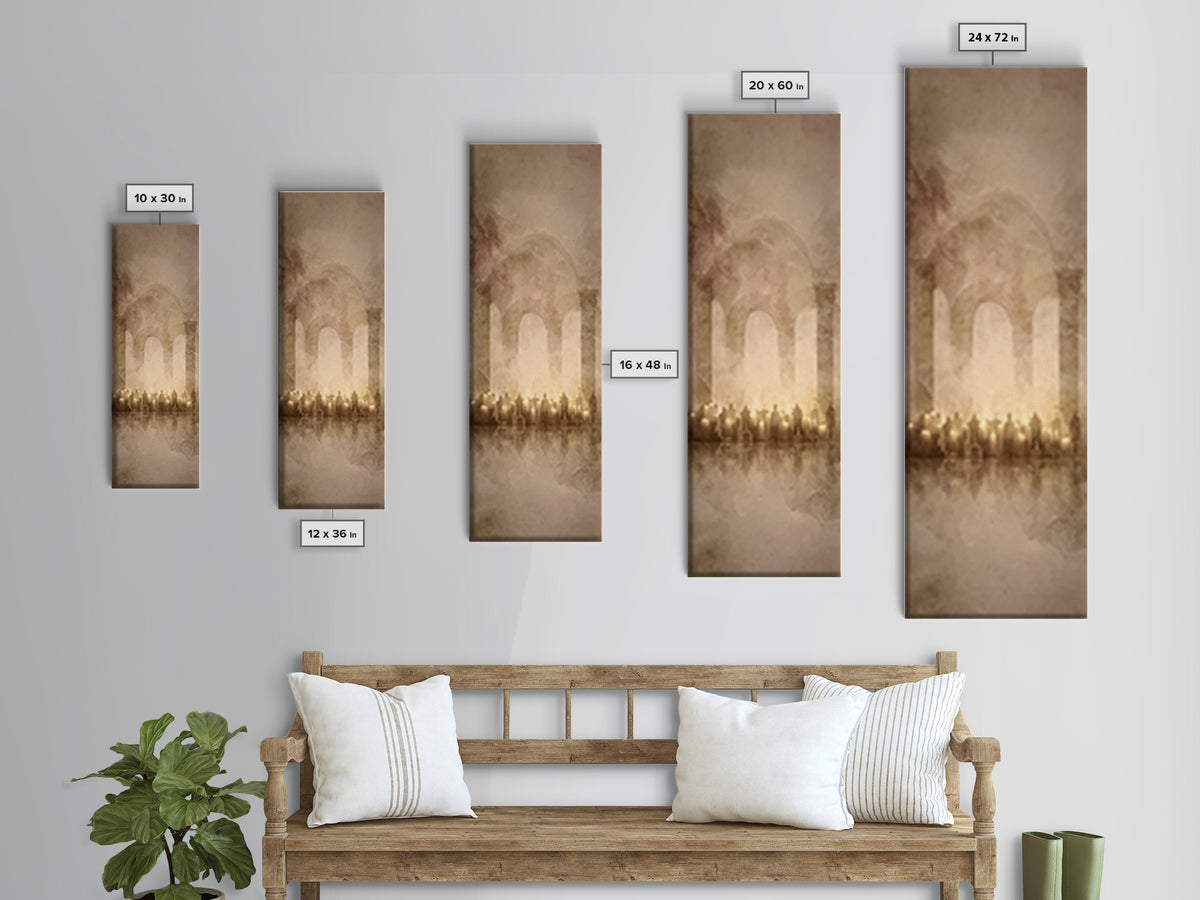Promise Of Light – Framed Canvas Print – Tall Narrow Wall Art – Christian Painting – Christian Art Canvas – Christian Wall Art – Modern Chr