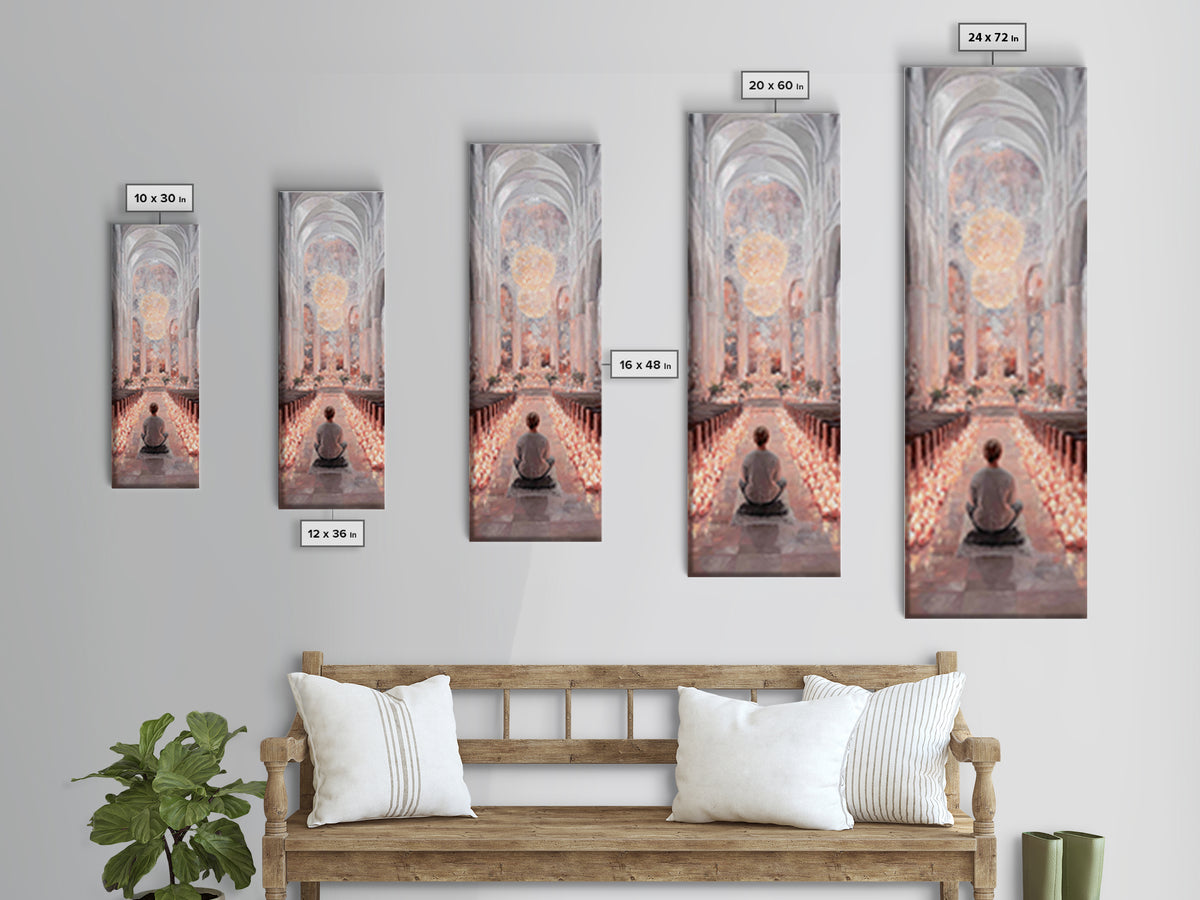 Sacred Gathering – Framed Canvas Print – Tall Narrow Wall Art – Christian Art – Christian Wall Art – Christian Art Canvas – Subtle Christia