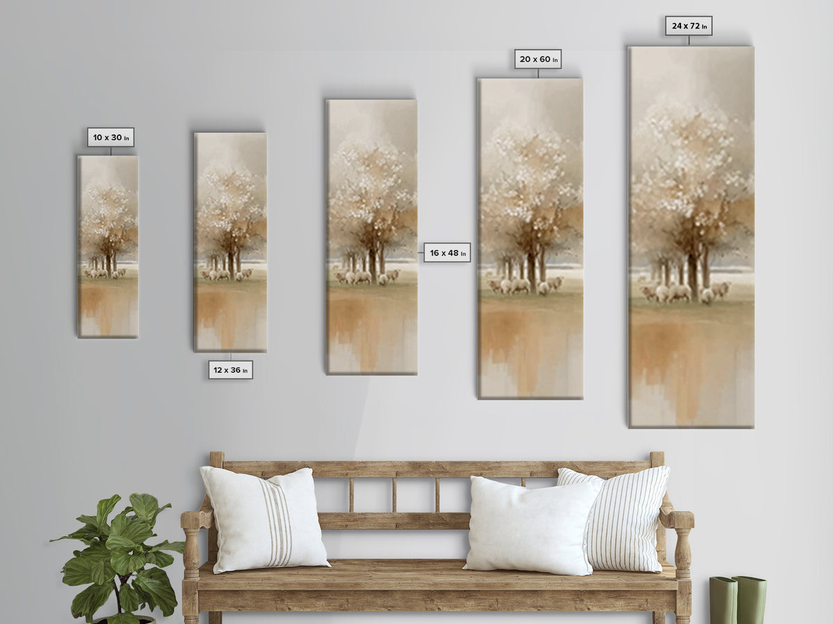 Fields Of Promise – Framed Canvas Print – Christian Art Canvas – Jesus Painting – Christian Wall Art – Tall Narrow Wall Art
