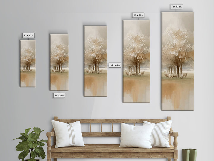 Fields Of Promise – Framed Canvas Print – Christian Art Canvas – Jesus Painting – Christian Wall Art – Tall Narrow Wall Art