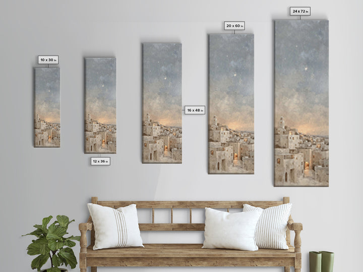 Morning Star Over Bethlehem – Framed Canvas Print – Skinny Art – Christian Art Canvas – Christian Wall Art – Christmas Art – Christian Chri