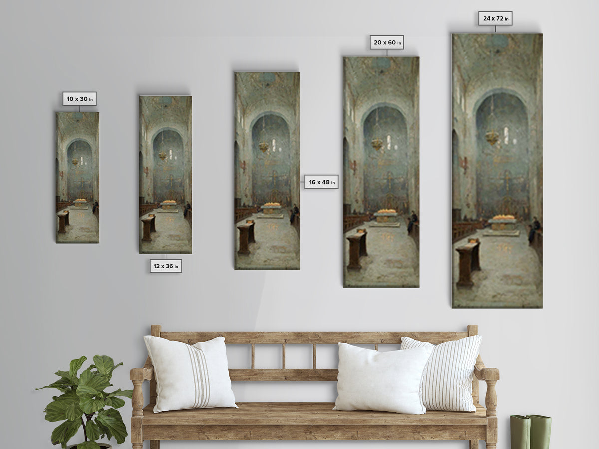Altar Of Peace – Framed Canvas Print – Tall Skinny Art Print – Christian Wall Art – Christian Art Canvas – Vintage Christian Art – Christia