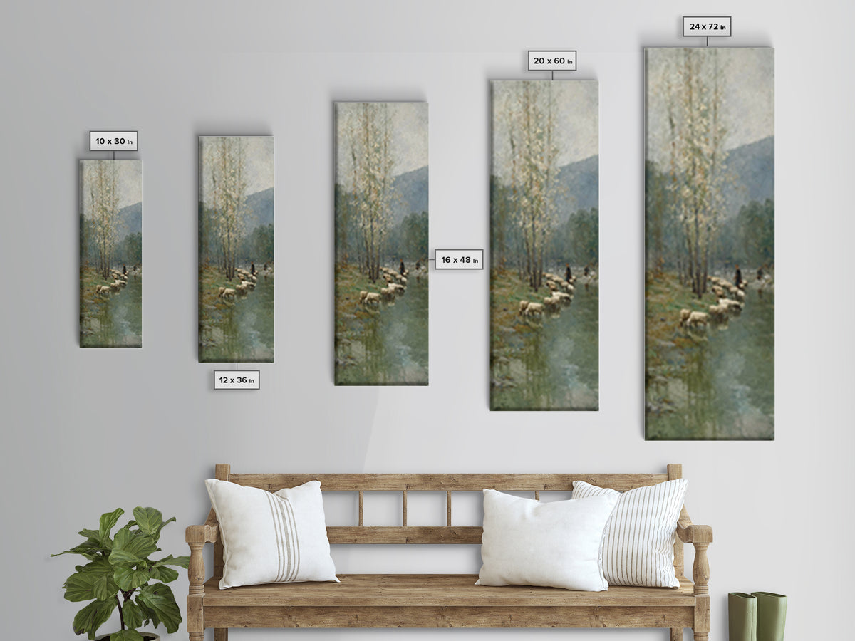 Blossoms Of Hope – Framed Canvas Print – Tall Skinny Art Print – Christian Art Canvas – Jesus Painting – Christian Christmas Art