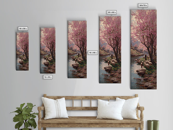 Fields Of Blessing | Framed Canvas Print | Tall Narrow Wall Art | Christian Painting | Jesus Art Print | Christian Christmas Art