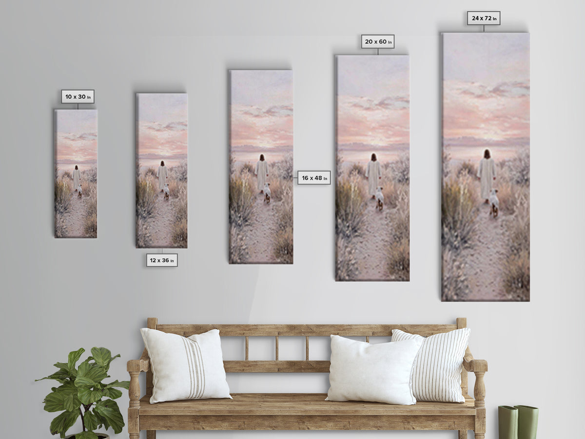 Dawn Of Comfort | Framed Canvas Print | Narrow Art | Christian Art Canvas | Jesus Painting | Christian Wall Art | Modern Christian Art