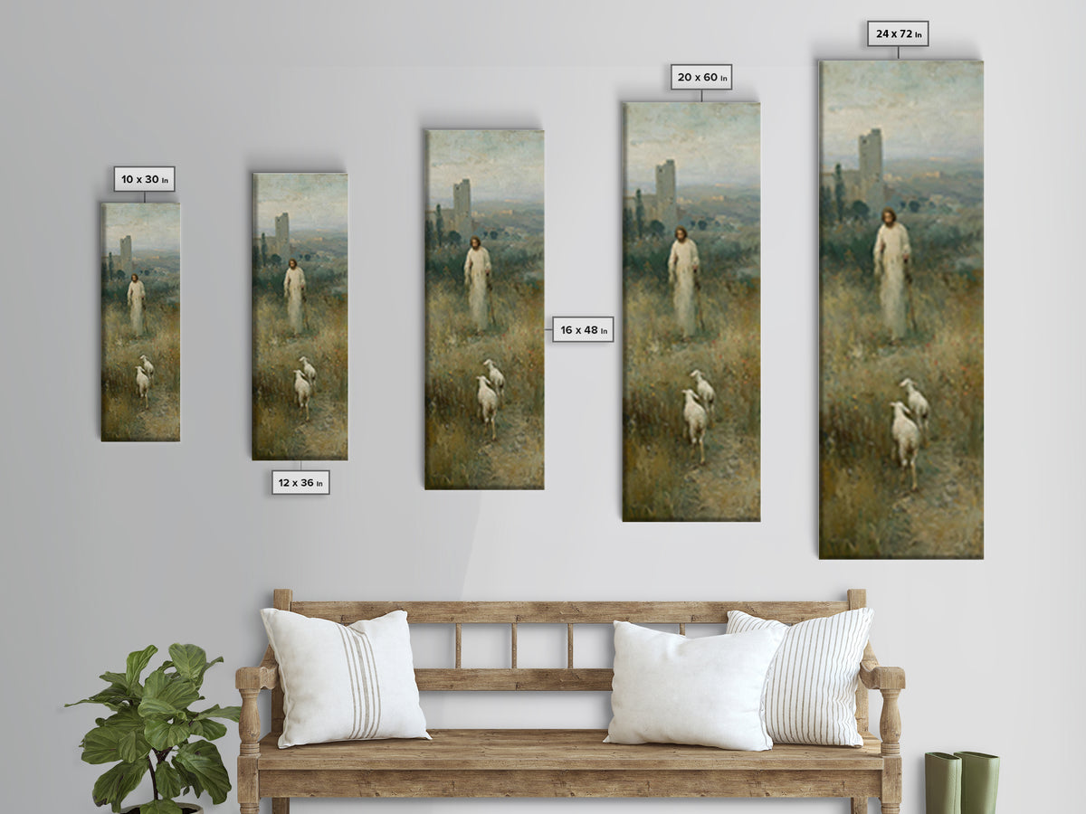 Heavenly Pathway | Framed Canvas Print | Skinny Art | Christian Art Print | Jesus Painting | Christian Wall Art | Christian Art Canvas