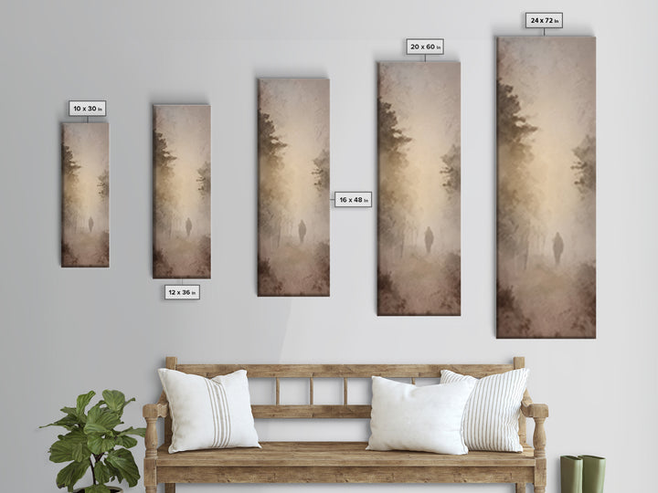 Misty Dawn Path – Framed Canvas Print – Skinny Art – Christian Wall Art – Christian Art Canvas – Jesus Painting – Modern Christian Art – Ch