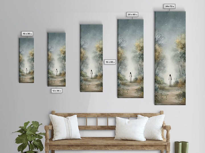 Forest Of Hope – Framed Canvas Print – Tall Narrow Wall Art – Christian Art Print – Christian Wall Art – Modern Christian Art – Jesus Paint