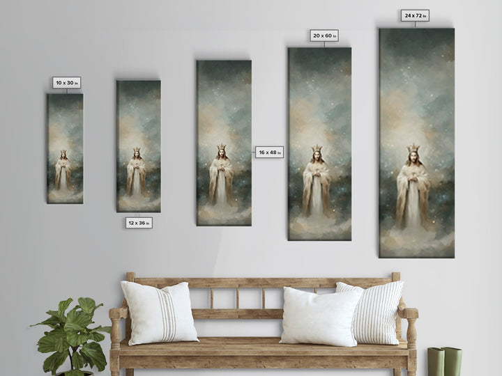 King Of Glory – Framed Canvas Print – Narrow Art – Christian Wall Art – Jesus Painting – Christian Art Canvas – Modern Christian Art – Chri