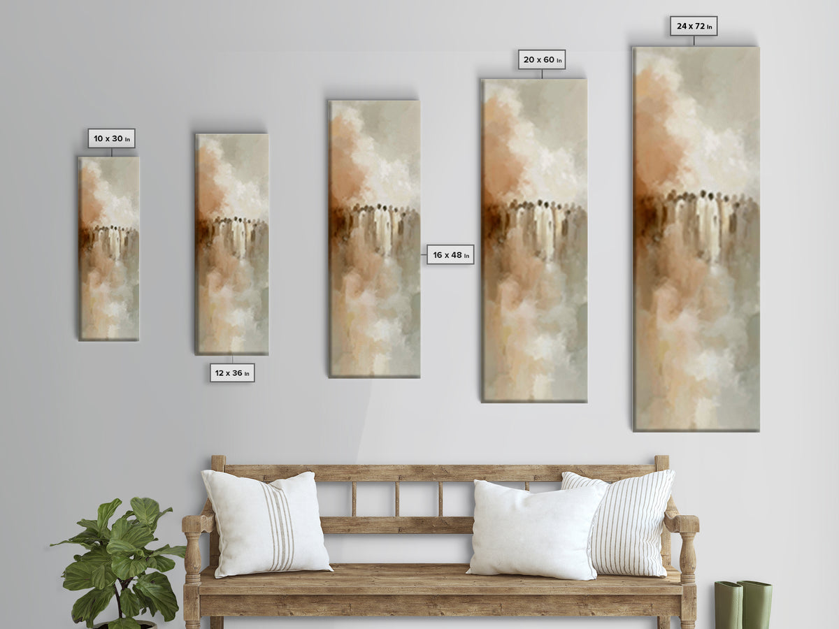 Cloudborn Saints – Framed Canvas Print, Christian Art Prints, Christian Wall Art, Abstract Christian Art, Skinny Art, Christian Painting