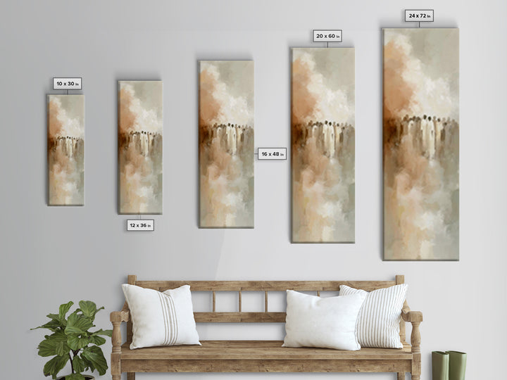 Cloudborn Saints – Framed Canvas Print, Christian Art Prints, Christian Wall Art, Abstract Christian Art, Skinny Art, Christian Painting