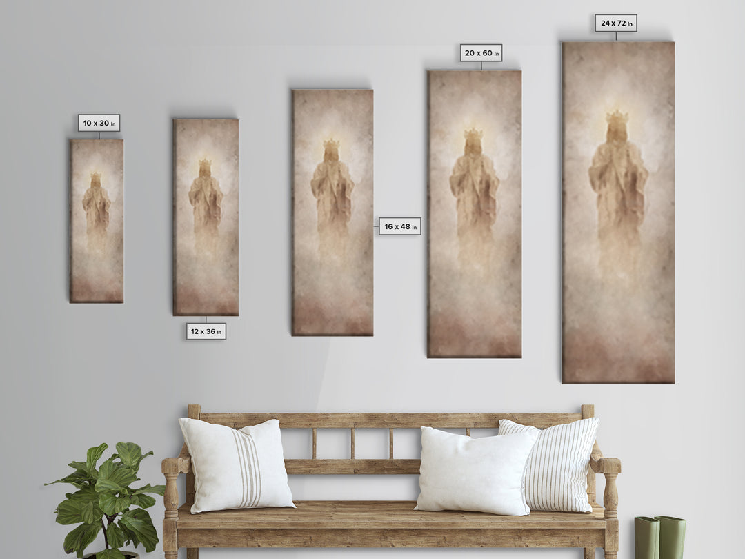 Radiant Holy Crown – Framed Canvas Print – Skinny Art – Christian Painting – Jesus Art Print – Christian Christmas Art – Modern Christian A