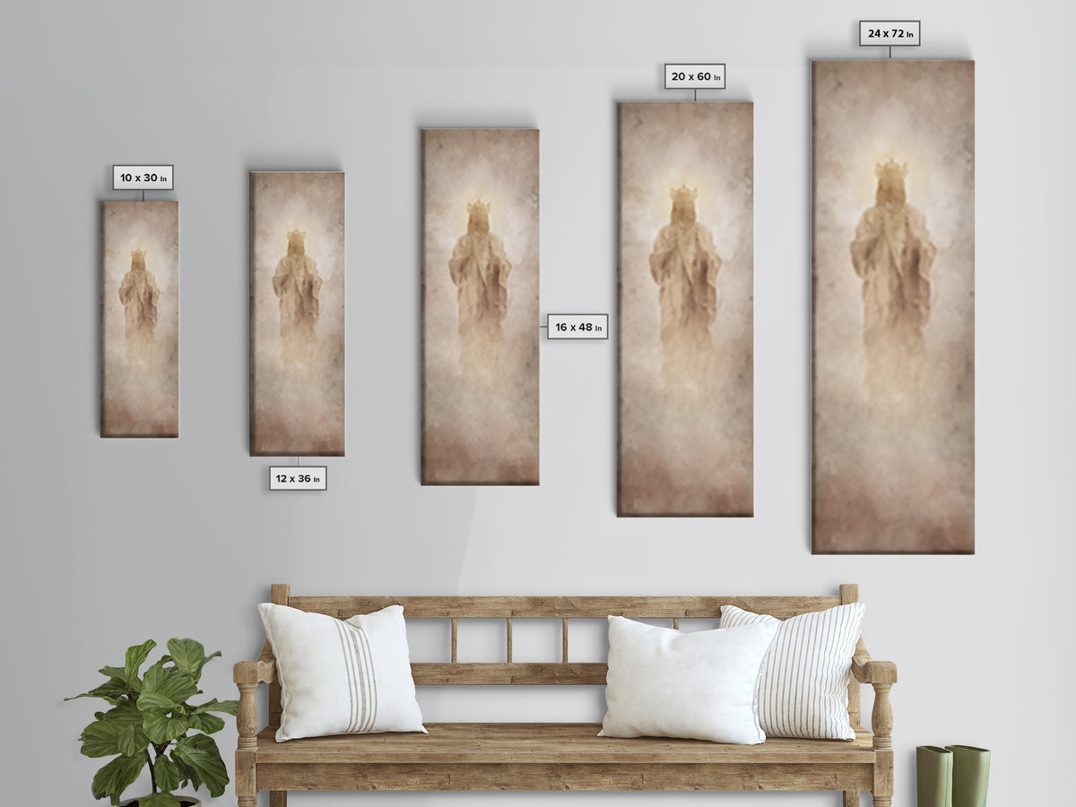 Radiant Holy Crown – Framed Canvas Print – Skinny Art – Christian Painting – Jesus Art Print – Christian Christmas Art – Modern Christian A