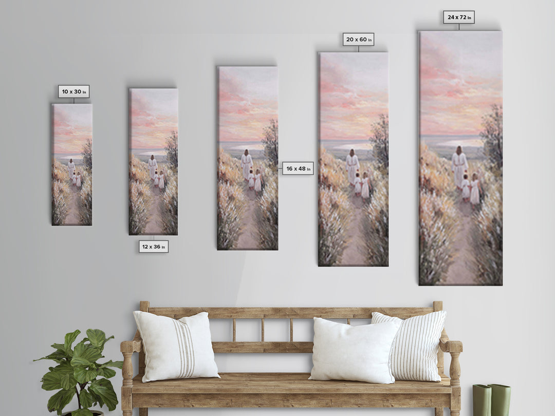 Fields Of Mercy | Framed Canvas Print | Tall Skinny Art Print | Christian Art Canvas | Jesus Painting | Christian Christmas Art