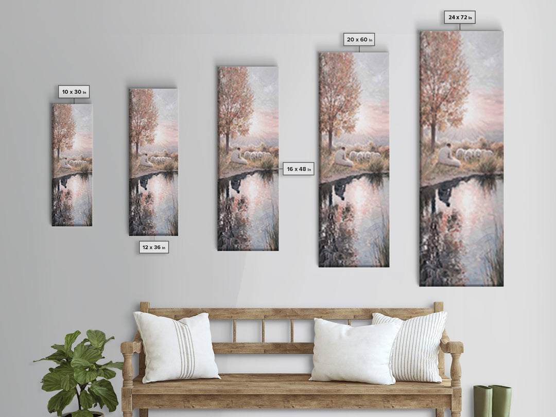 Open Field Reverence | Framed Canvas Print | Christian Art Canvas | Christian Art | Christian Wall Art | Tall Narrow Wall Art | Jesus Paint