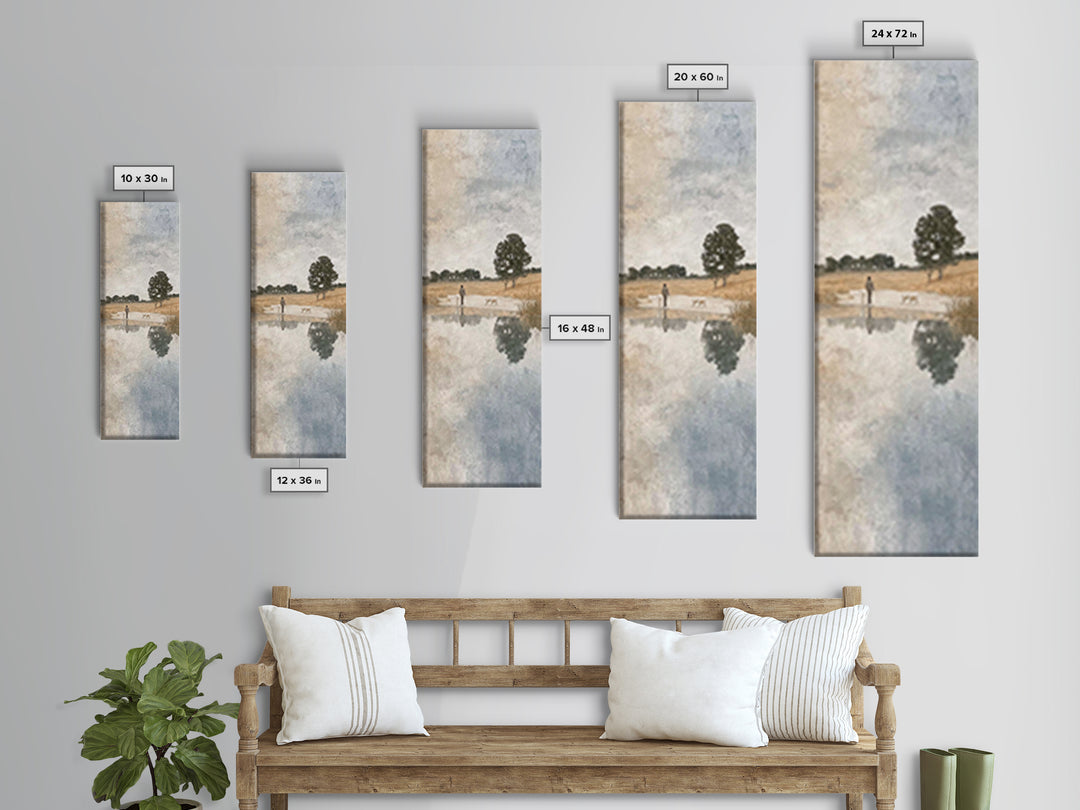 Shepherd’s Morning Glow – Framed Canvas Print – Christian Wall Art – Jesus Painting – Christian Art – Christian Art Canvas – Tall Narrow Wa