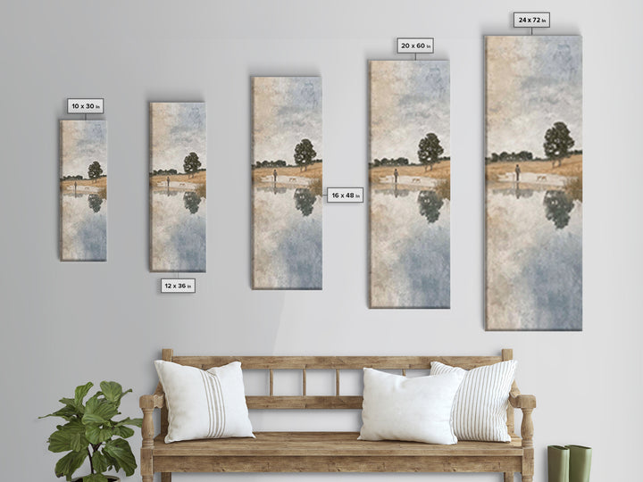Shepherd’s Morning Glow – Framed Canvas Print – Christian Wall Art – Jesus Painting – Christian Art – Christian Art Canvas – Tall Narrow Wa