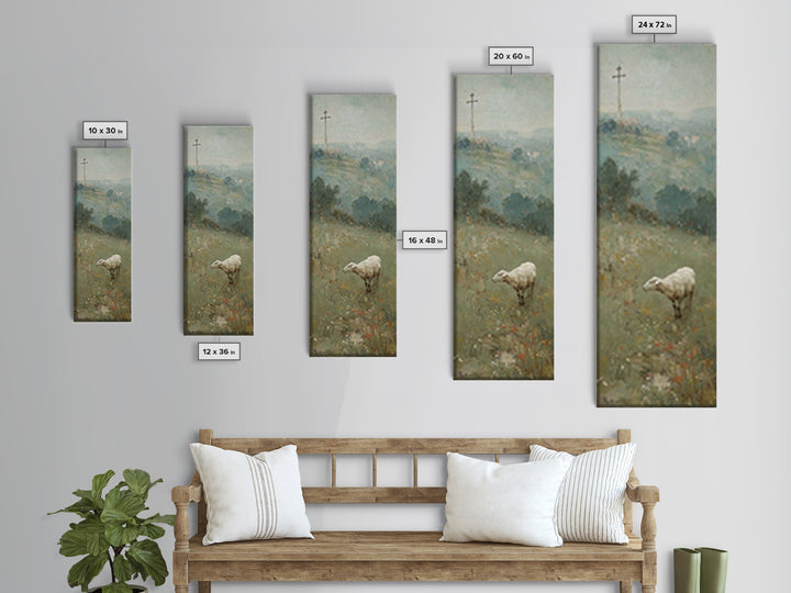Autumn Promise – Framed Canvas Print – Narrow Art – Christian Art Canvas – Christian Wall Art – Christian Painting – Christmas Art – Christ